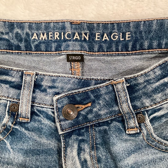 American Eagle 6 Mom Denim Shorts Strigid Super High Rise Women’s Distressed - Picture 7 of 11